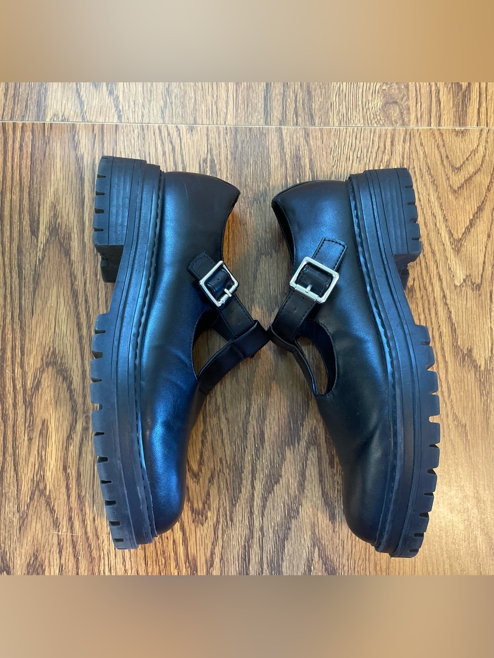 No Boundaries Black Mary Jane Shoes Women’s 8 Chunky Lug Sole Platform Goth Y2K